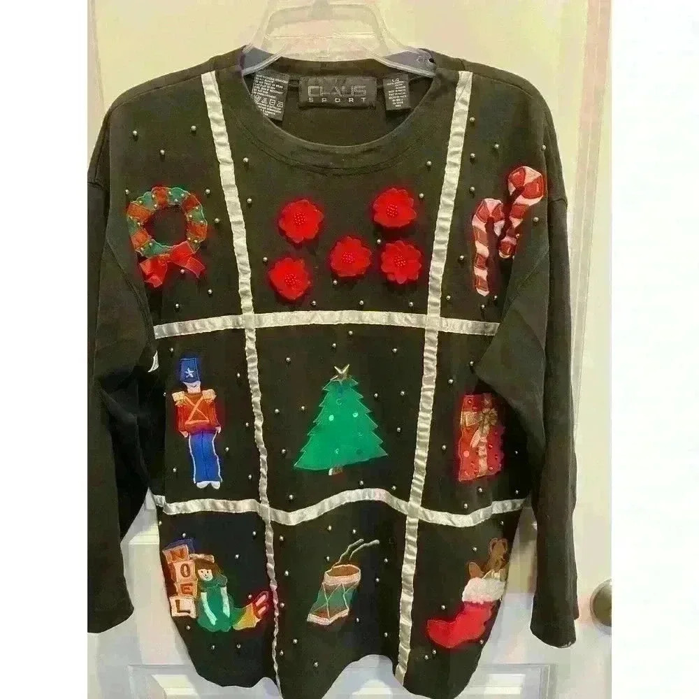 Vintage Chaus Christmas/Holiday Shirt SZ LG -Grandmacore